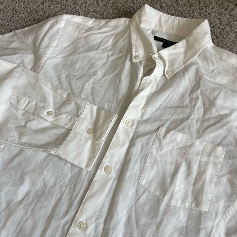 John Varvatos Lightweight Cotton Pocket Button Down LS Shirt